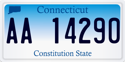 CT license plate AA14290