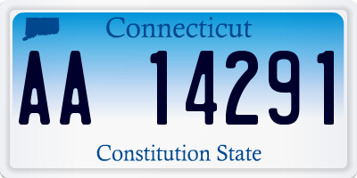 CT license plate AA14291