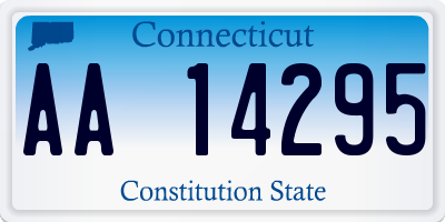 CT license plate AA14295