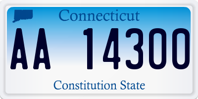 CT license plate AA14300