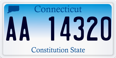 CT license plate AA14320