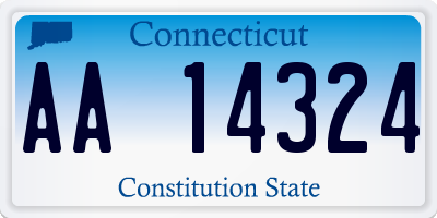 CT license plate AA14324