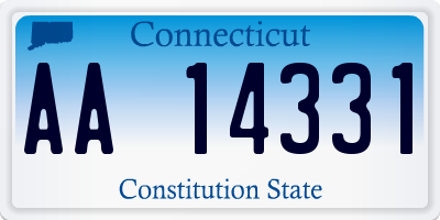 CT license plate AA14331