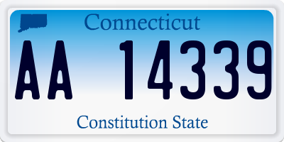 CT license plate AA14339