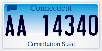 CT license plate AA14340