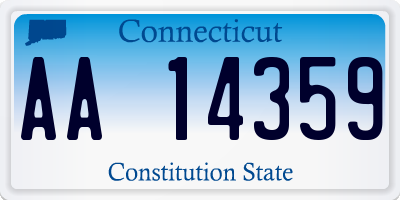 CT license plate AA14359