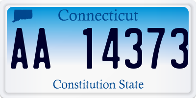 CT license plate AA14373