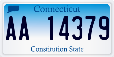 CT license plate AA14379