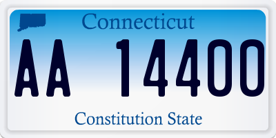 CT license plate AA14400