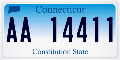 CT license plate AA14411