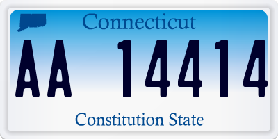 CT license plate AA14414