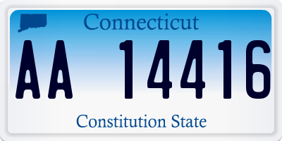 CT license plate AA14416