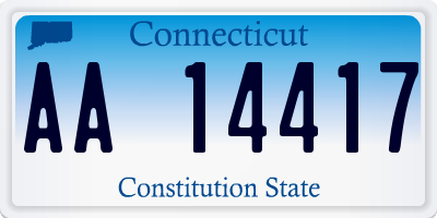 CT license plate AA14417