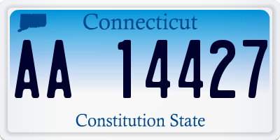 CT license plate AA14427