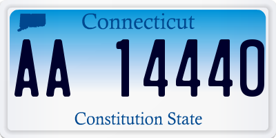 CT license plate AA14440