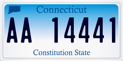 CT license plate AA14441