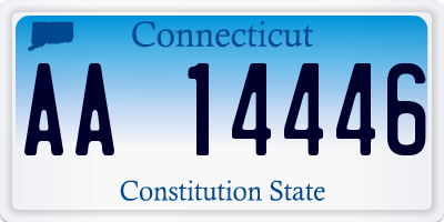 CT license plate AA14446