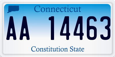 CT license plate AA14463