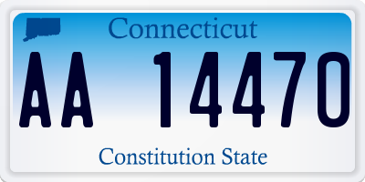 CT license plate AA14470