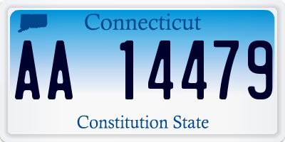 CT license plate AA14479