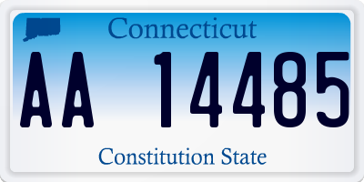 CT license plate AA14485