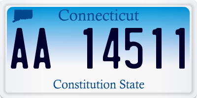 CT license plate AA14511