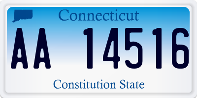 CT license plate AA14516