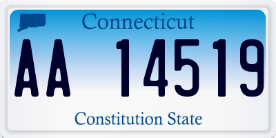 CT license plate AA14519