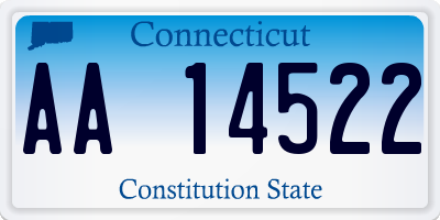 CT license plate AA14522