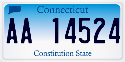 CT license plate AA14524