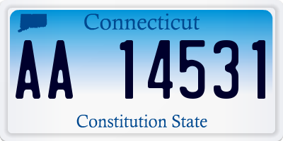 CT license plate AA14531