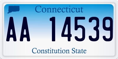 CT license plate AA14539