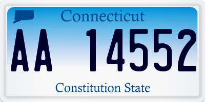 CT license plate AA14552