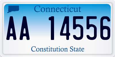 CT license plate AA14556