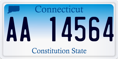 CT license plate AA14564