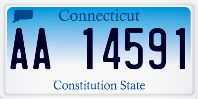 CT license plate AA14591