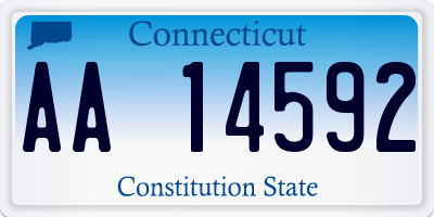 CT license plate AA14592