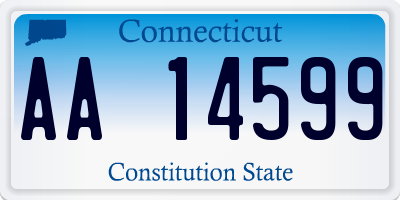 CT license plate AA14599