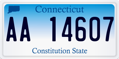 CT license plate AA14607