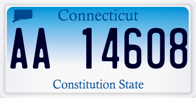 CT license plate AA14608