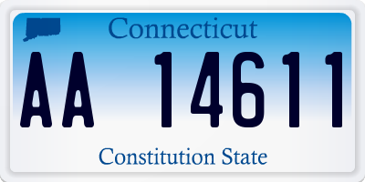 CT license plate AA14611