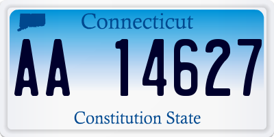 CT license plate AA14627