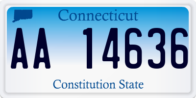 CT license plate AA14636