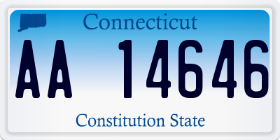 CT license plate AA14646