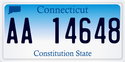 CT license plate AA14648