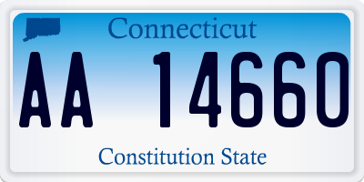 CT license plate AA14660