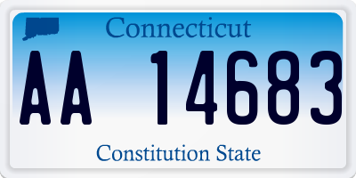 CT license plate AA14683