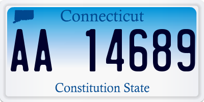 CT license plate AA14689