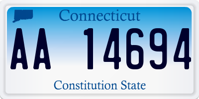 CT license plate AA14694