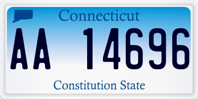 CT license plate AA14696